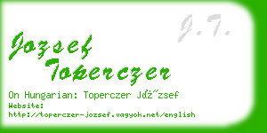 jozsef toperczer business card